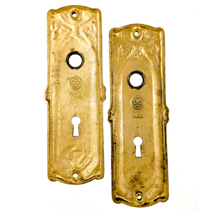 Yale & Towne Brass Vigo Escutcheons With Keyhole