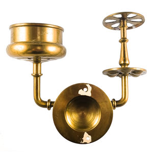 Brass Wall-Mounted Toothbrush and Cup Holder