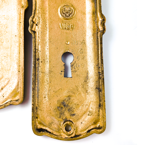 Yale & Towne Brass Vigo Escutcheons With Keyhole