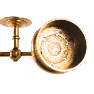 Brass Wall-Mounted Toothbrush and Cup Holder