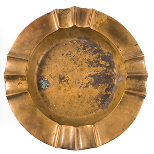 A top-down view of the same ash tray, showing some minor discoloration around the edges