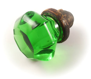 Antique Green Glass Doorknob