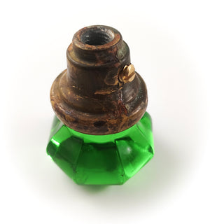 Antique Green Glass Doorknob