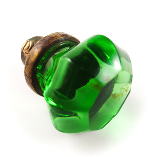 Antique Green Glass Doorknob