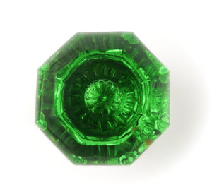 Antique Green Glass Doorknob