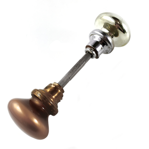 Two-Tone Antique Glass Doorknob Set
