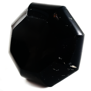 The front of the knob with the loose collar, showing some slight chipping and some flecks of white paint