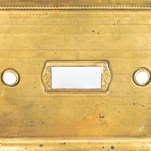 1920s Brass and Walnut Light Switch Plates