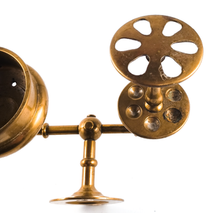 Brass Wall-Mounted Toothbrush and Cup Holder