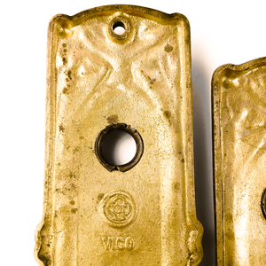 Yale & Towne Brass Vigo Escutcheons With Keyhole
