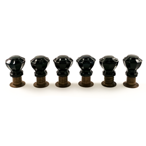 A direct side view of the knobs