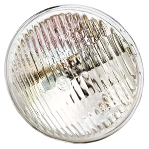 The textured lens of a par lamp, with the Westinghouse logo in the middle