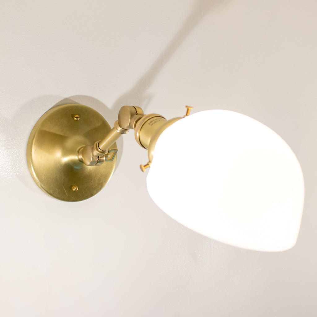 Brushed Brass Articulated Schoolhouse Electric Wall Sconce