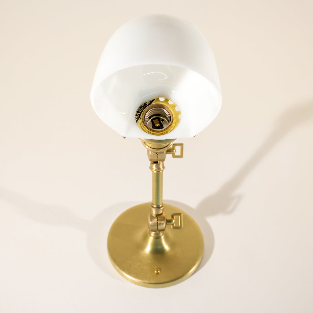 Brushed Brass Articulated Schoolhouse Electric Wall Sconce
