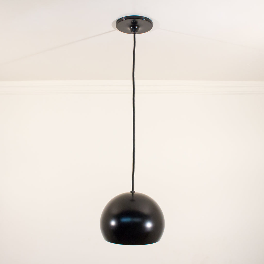 Black Sphere Schoolhouse Electric Pendant Light