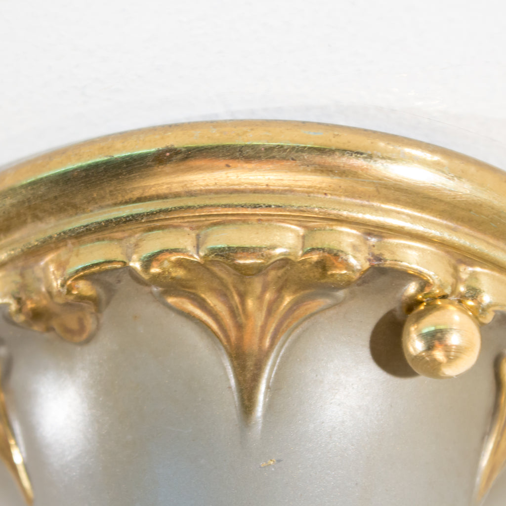 Flush Mount Ornate Brass Light Fixture