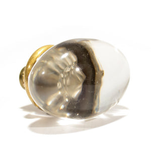 Egg Oval Glass Door Knob