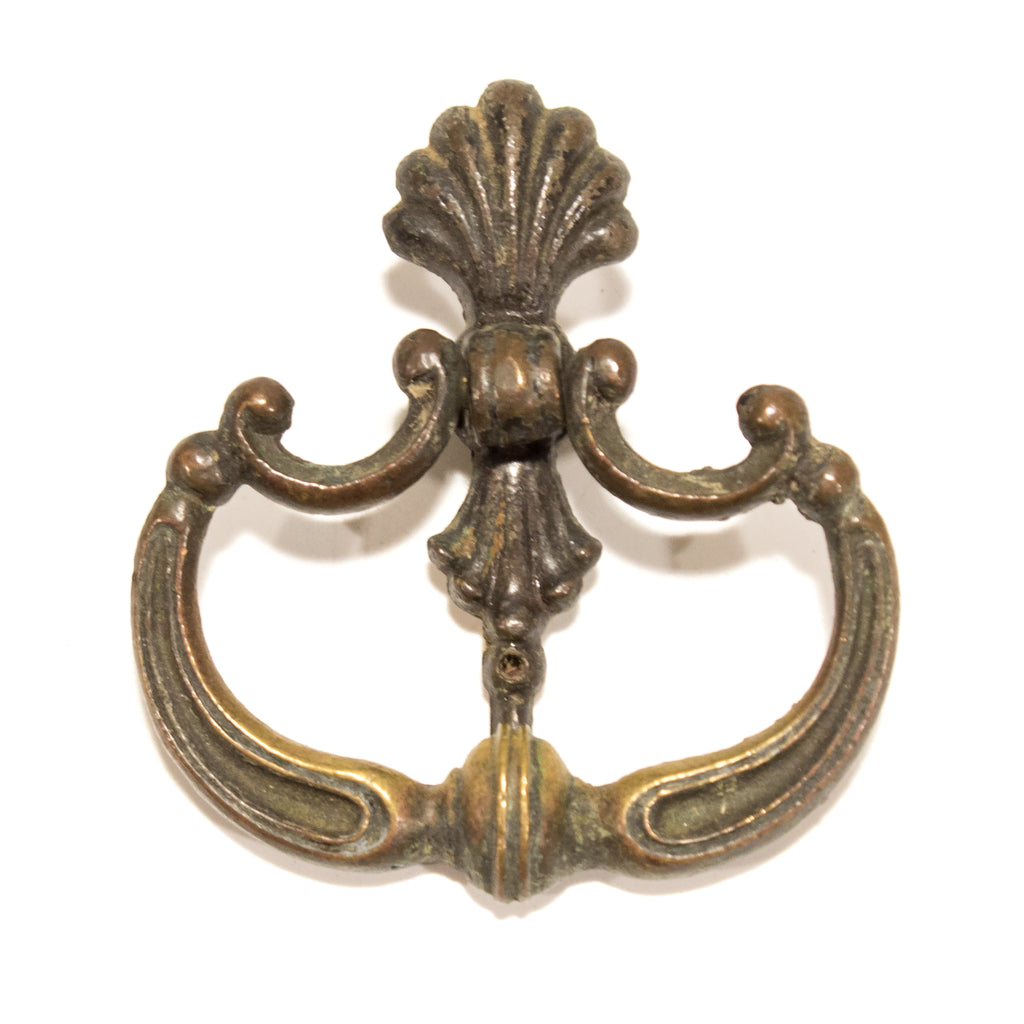 this is a single antique colonial brass ring pull