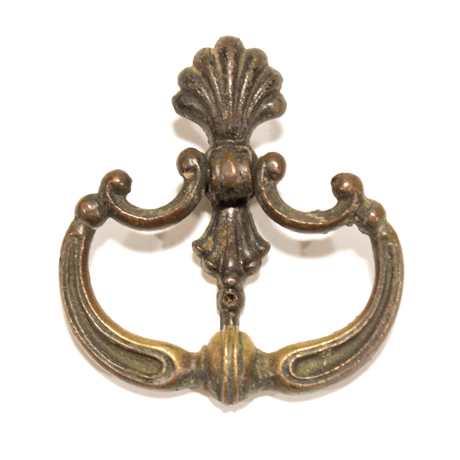 This is a pair of antique Colonial brass ring pulls 