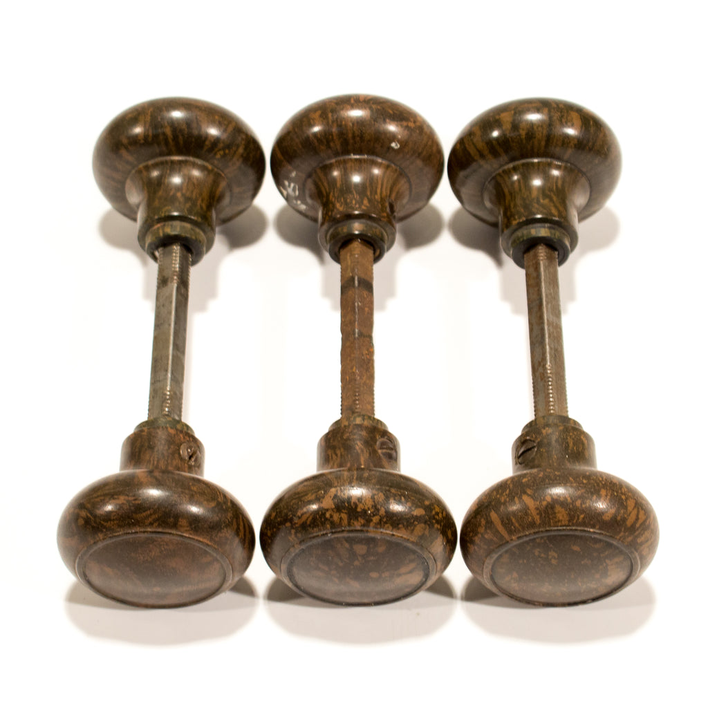 Marbled Bakelite Doorknob Set