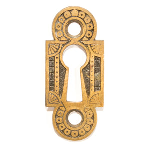 Rare Victorian Linde Geometric Pattern Keyhole Cover