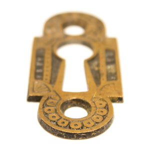 Rare Victorian Linde Geometric Pattern Keyhole Cover