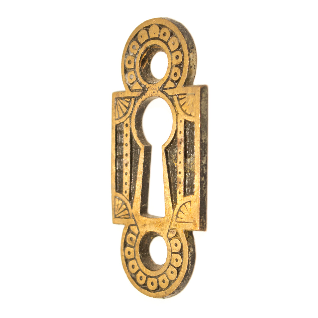 Rare Victorian Linde Geometric Pattern Keyhole Cover