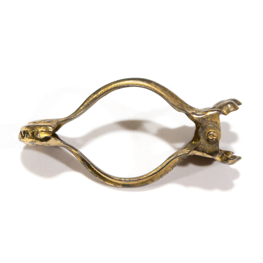Small ornate brass cafe curtain clips