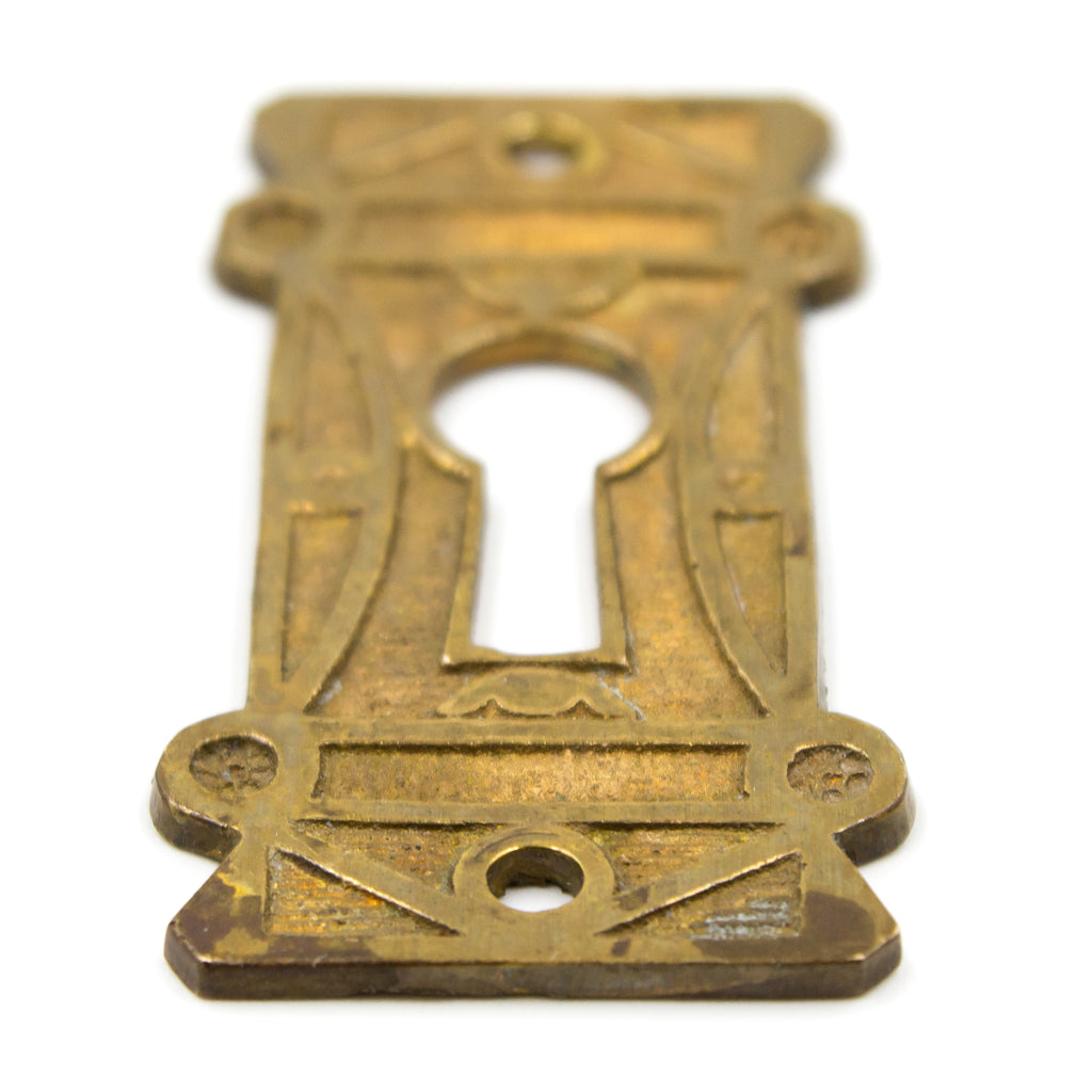 Cast Bronze Geometric Victorian Key Hole Covers