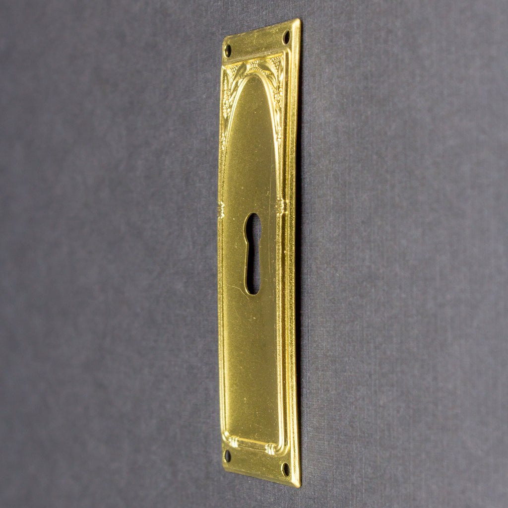 Brass Olive Branches Rectangular Key Hole Cover