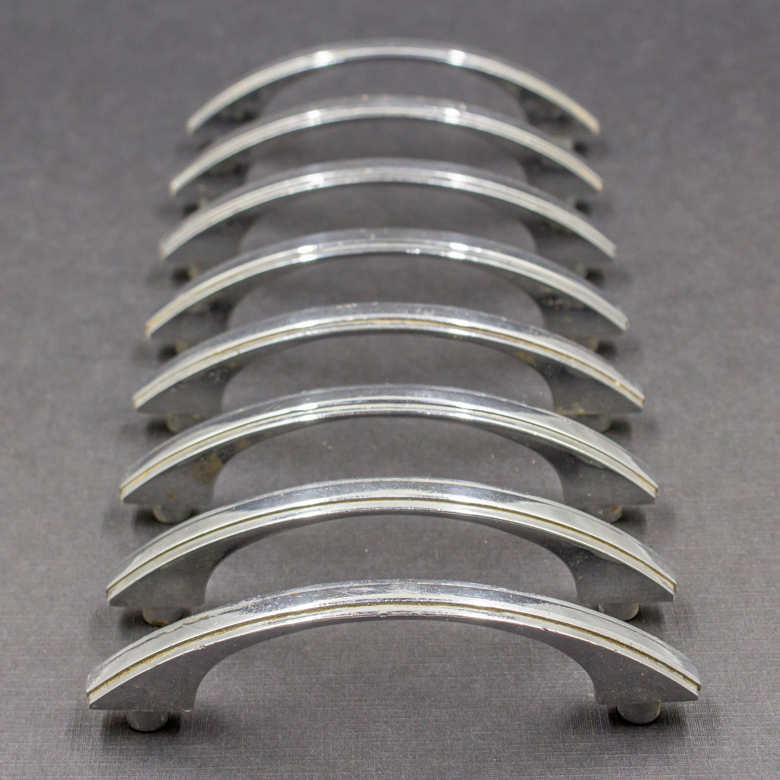 Slim Striped Chrome Deco Pulls