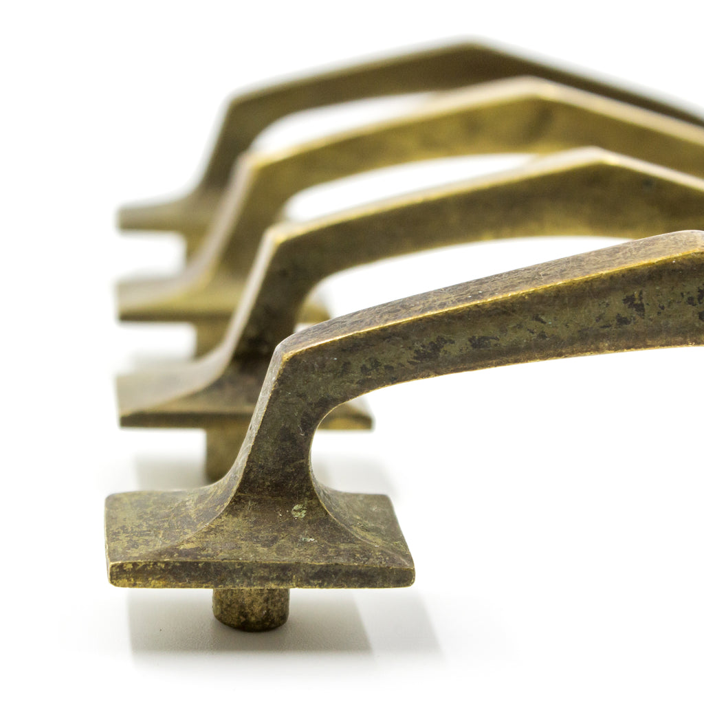 Geometric Brass Angular Cabinet Pulls