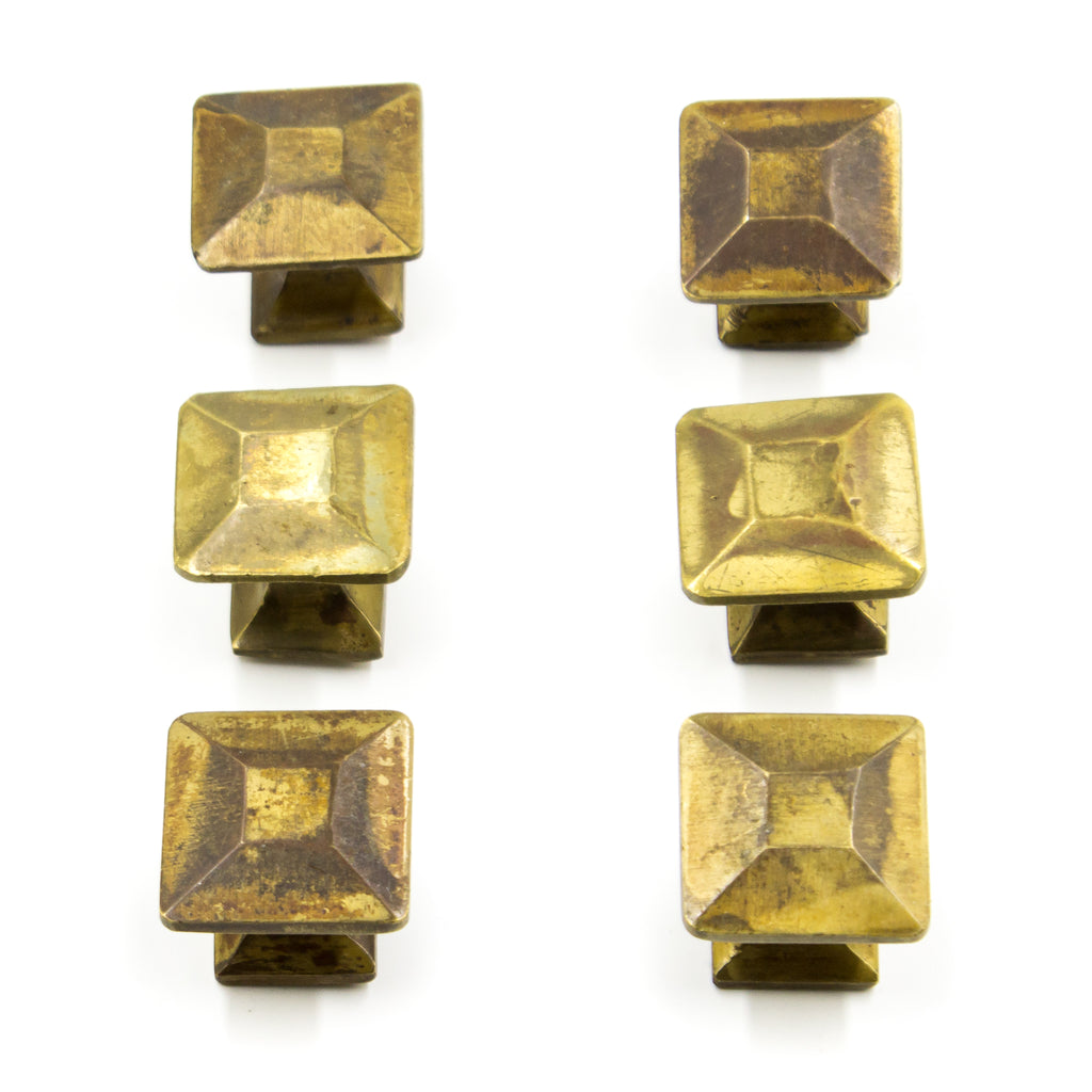 Square Mission Brass Knobs