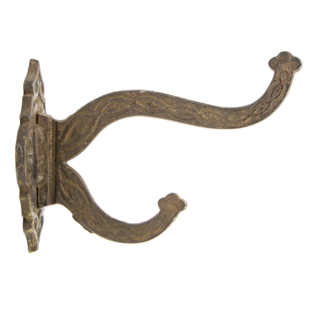 Detailed Iron Victorian Coat and Hat Hook
