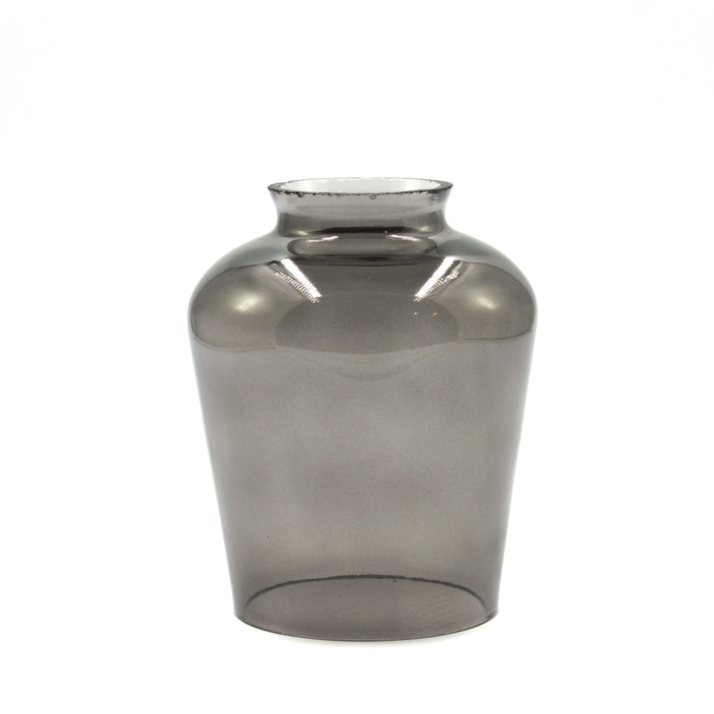 this is the front view of a smoky gray glass shade