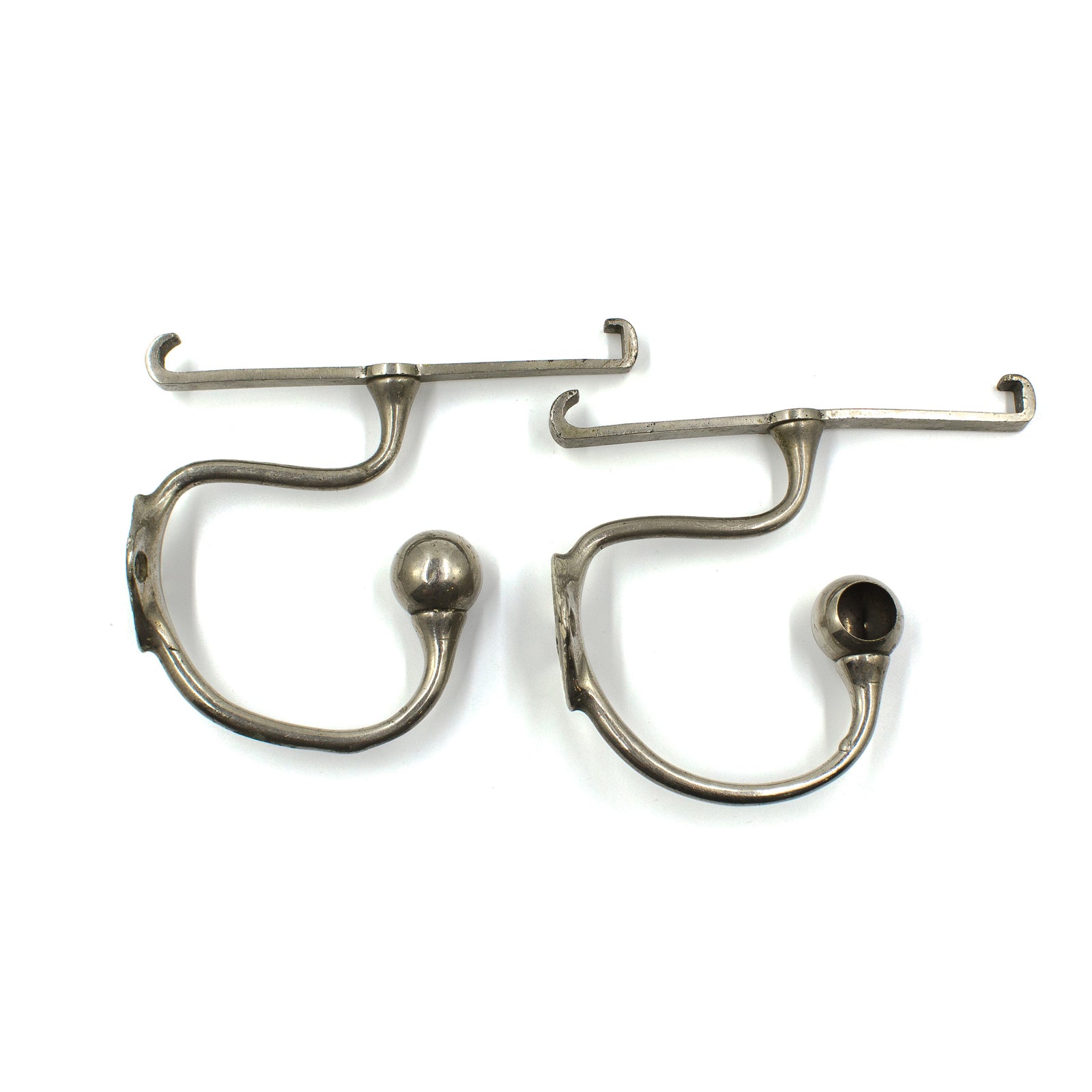 Nickel Brackets for Bathroom Shelf & Towel Bar c.1910