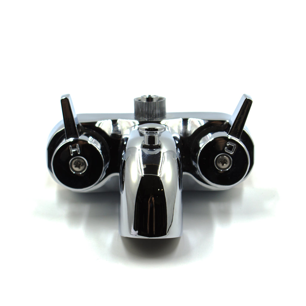 this is a front view of a Basic Clawfoot Tub Valve with Diverter