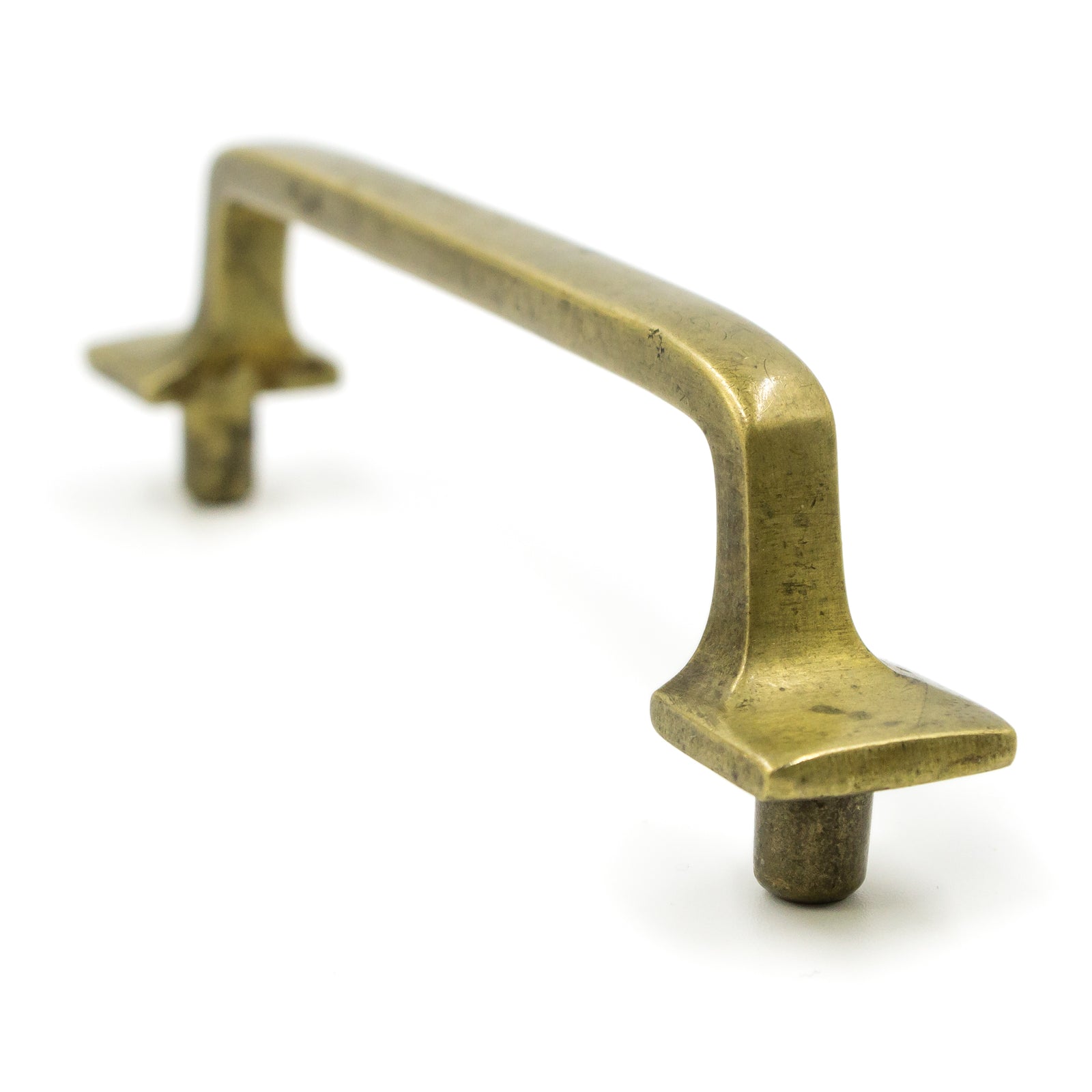 Square Brass Mission Drawer Pull
