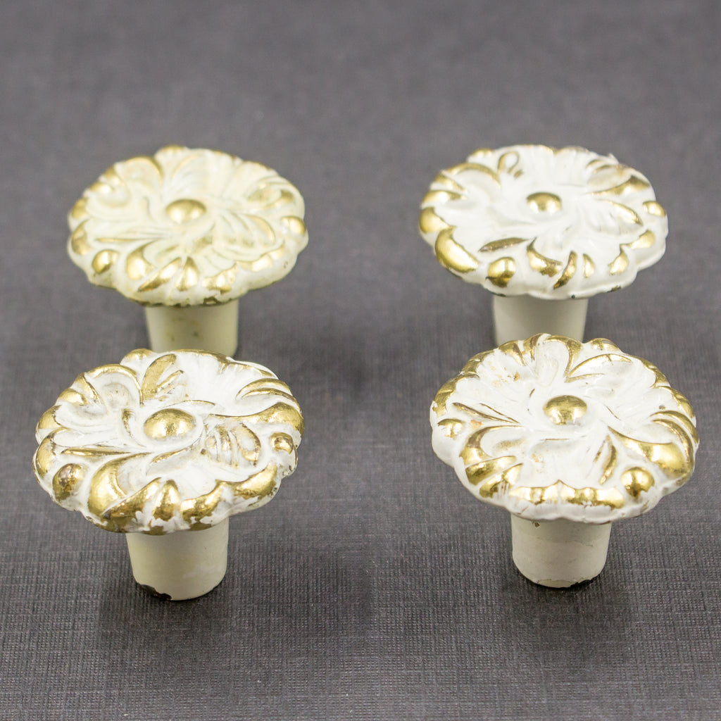 Faux French Provencial Mid-Century Brass Knobs