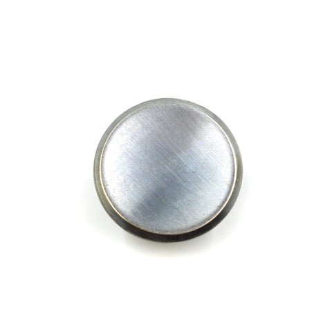 this is a brushed nickel vintage mid century cabinet or drawer pull knob
