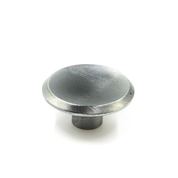metal dresser knobs Mid Century Large Brushed Nickel Concave Knobs