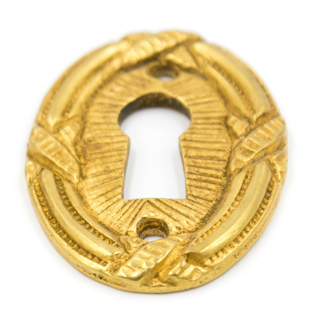 Cast Brass Ribbon and Reed Key Hole Covers | Hippo Hardware & Trading ...