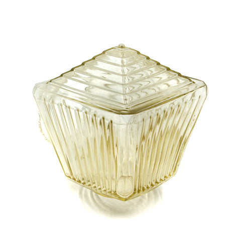 Clear Stepped and Ridged Porch Light Shade
