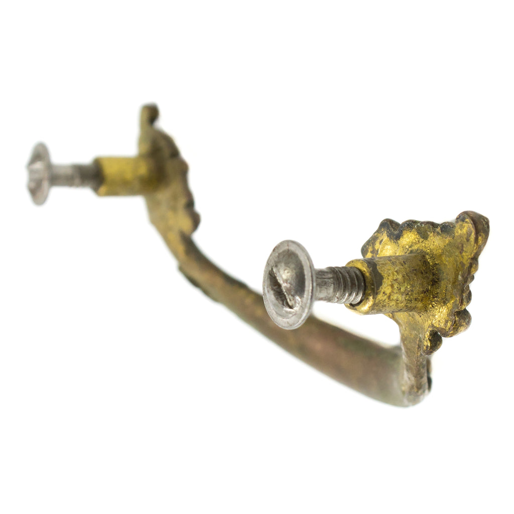 Brass Filigree Curved Nouveau Pulls