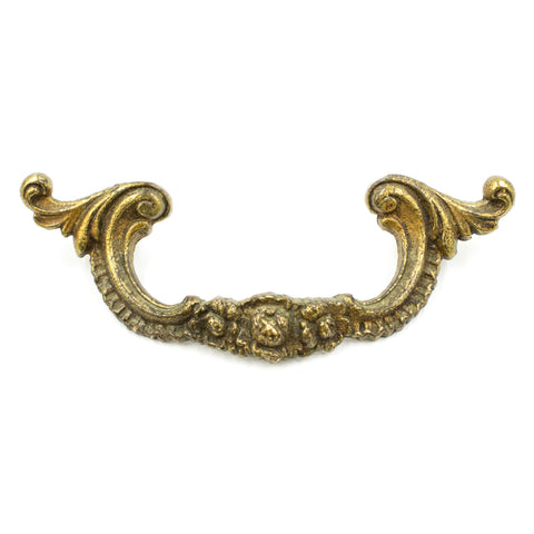 Richly Decorative Small Brass Curved Pulls