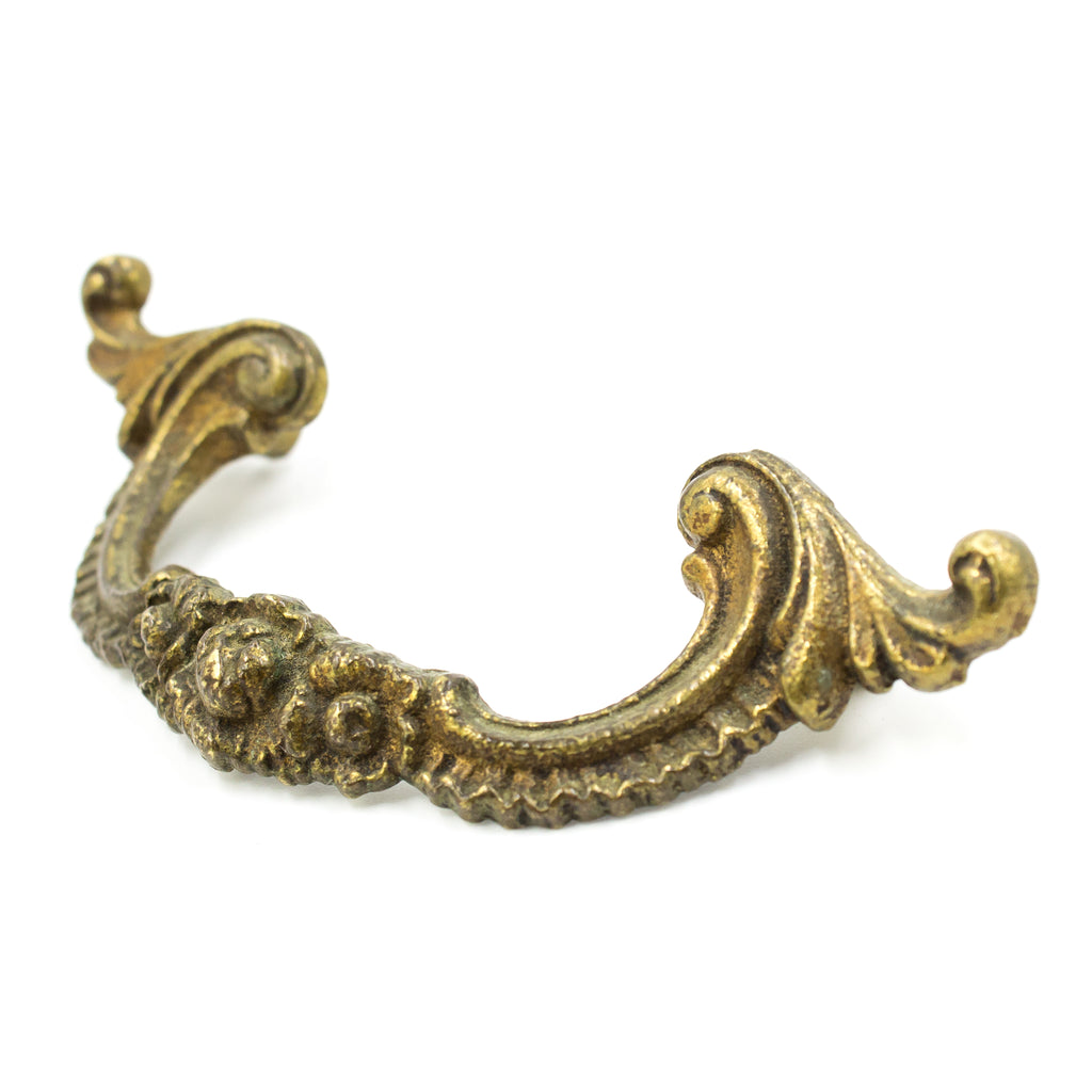 Richly Decorative Small Brass Curved Pulls