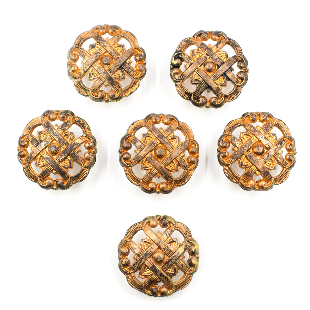 Mid-Century Faux French Allison Ornate Knobs