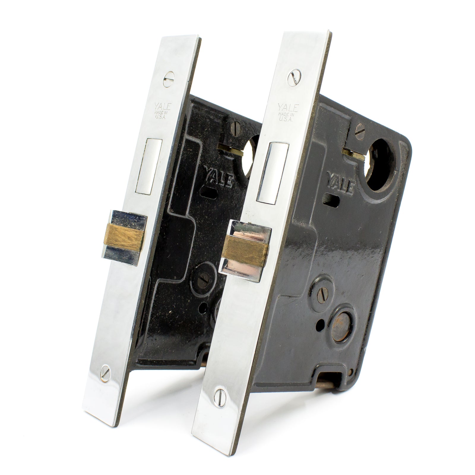 NOS Yale Entry Chrome Face Mortise Lock