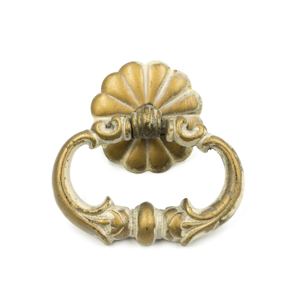 this is an antique vintage victorian bronze ring pull for a cabinet