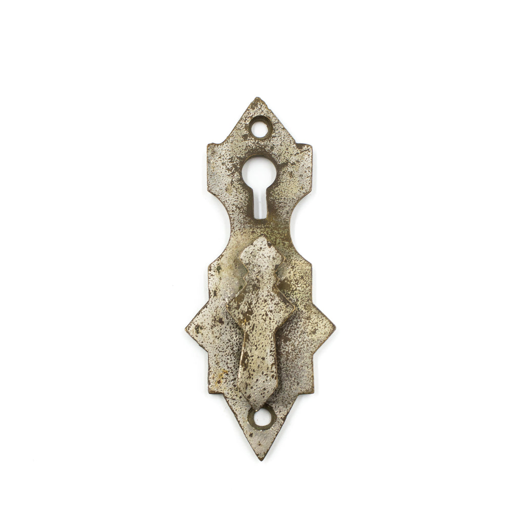 Silver Finish Victorian Double Keyhole Cover